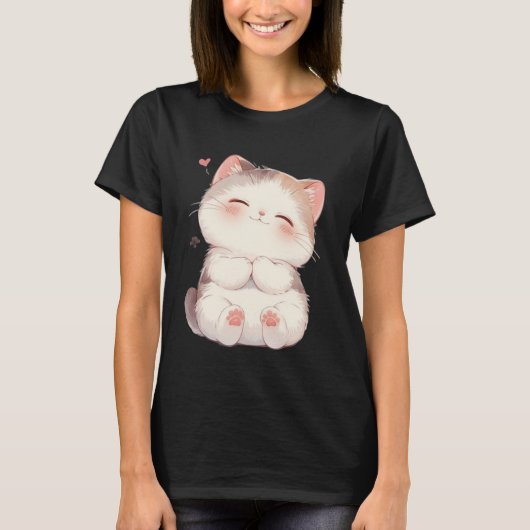 T-Shirt Chat Mignon Sourire (Devant)