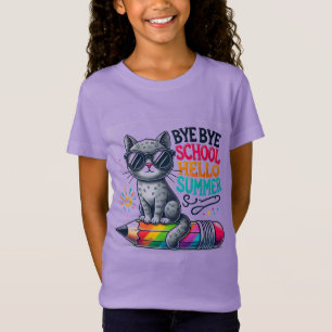 T-Shirt Chat mignon sur une illustration de crayon célébra
