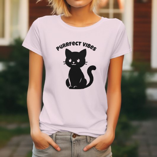 T-shirt Chat Mignon Vibes Parfaites