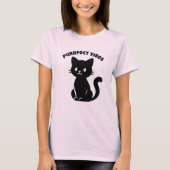 T-shirt Chat Mignon Vibes Parfaites (Devant)