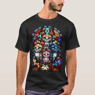 T-shirt Chat Mignon Vitrail Chat