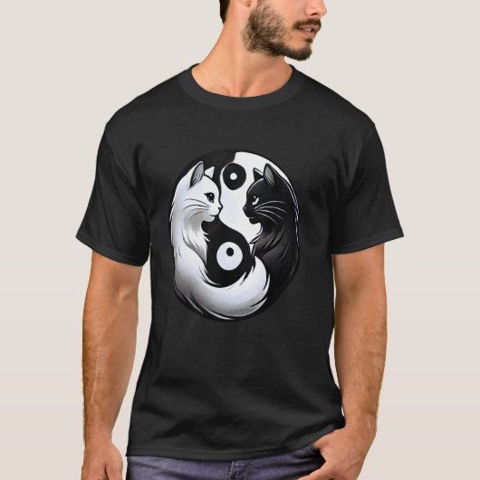 T-shirt Chat Mignon Yin Yang (Devant)