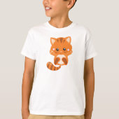 T-shirt Chat mignonne, Chat orange, Petit Chat, Kitty, Kit (Devant)