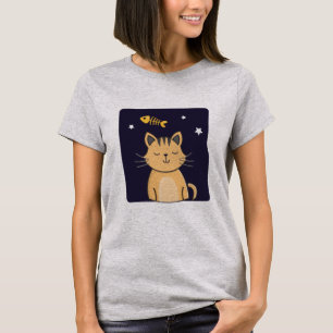 T-shirt Chat mignonne et rêve de poisson, Amoureux