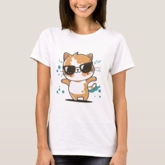 T-shirt Chat mignonne intelligent