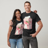 T-shirt Chat Milkshake Fraise 4 (Unisexe)