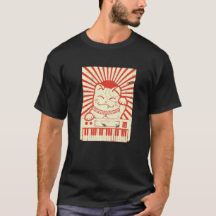 T-shirt Chat modulaire Instrument de musique japonais Sy m