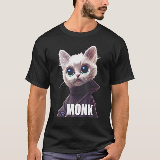 T-shirt Chat moine Kitten Merchandise Article monastère Mo (Devant)