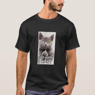 T-shirt chat montre doigt moyen Ich mach était ich will mo