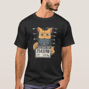 T-shirt Chat Mugshot Feline Propriétaire d'animal de compa