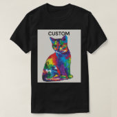T-shirt chat multicolore (Design devant)