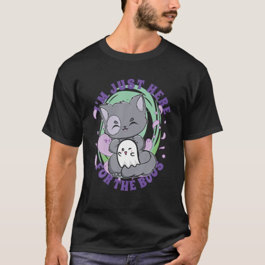 T-shirt Chat Munchkin Avec Fantôme Pour Les Ventilateurs D (Devant)