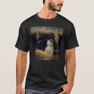 T-shirt Chat Nageant Maïs Sur L'Épi