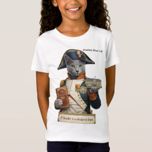 T-Shirt Chat Napoléon Bonaparte Bleu Russe