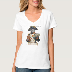 T-shirt Chat Napoléon Bonaparte Bleu Russe