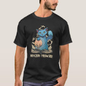 T-shirt Chat Nerdy Gamer Meowster de Dungeon (Devant)