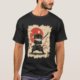 T-shirt Chat Ninja (Chat Guerrier Japonais)
