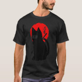 T-shirt Chat Ninja Chat Kitty Japonais Chat Samurai Chat (Devant)
