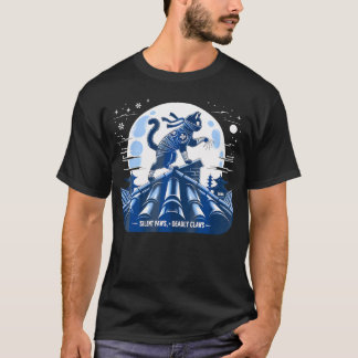 T-shirt Chat Ninja Japonais Samurai Chat Kawaii Moon Anime