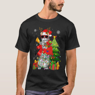 T-shirt Chat Noël 2022 Chaton Chapeau de Père Noël Noël L