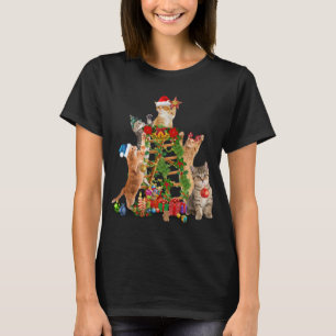 T-shirt Chat Noël Arbre Vilaire Noël Chat Maman Chat Papa