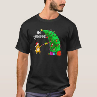 T-shirt Chat Noël Berk Chat Sarcasme Anti Noël Ca
