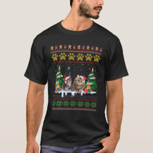 T-shirt Chat Noël Douille moche Père Noël Cadeau pour chat