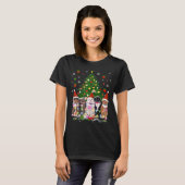 T-shirt Chat Noël drôle Meowny Noël Arbre de Noël Chat (Devant entier)
