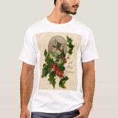 T-shirt Chat Noël Joyau Holly Kitten Art antique (Devant)