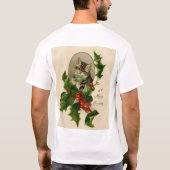 T-shirt Chat Noël Joyau Holly Kitten Art antique (Dos)