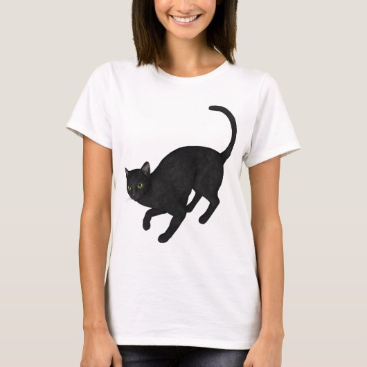 T-shirt chat noir (Devant)