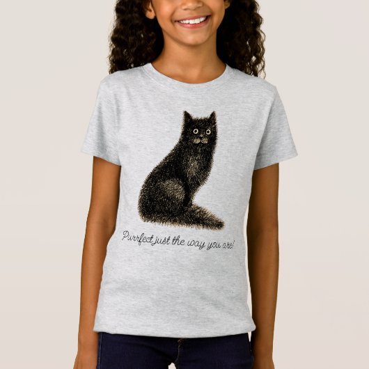 T-shirt chat noir (Devant)