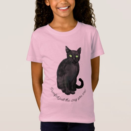 T-shirt chat noir (Devant)