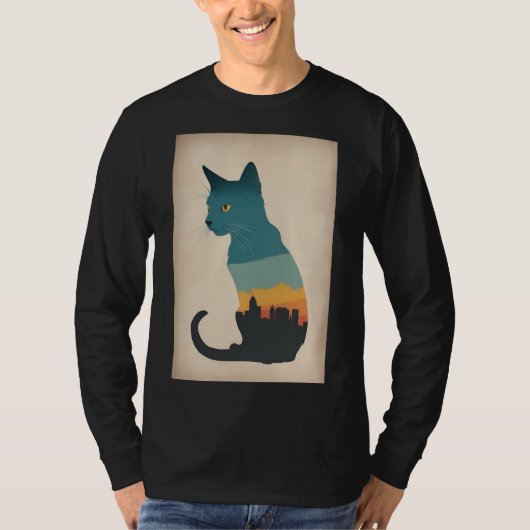 T-shirt chat noir (Devant)
