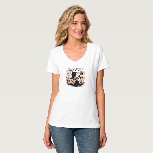 T-shirt - Chat noir (Devant entier)