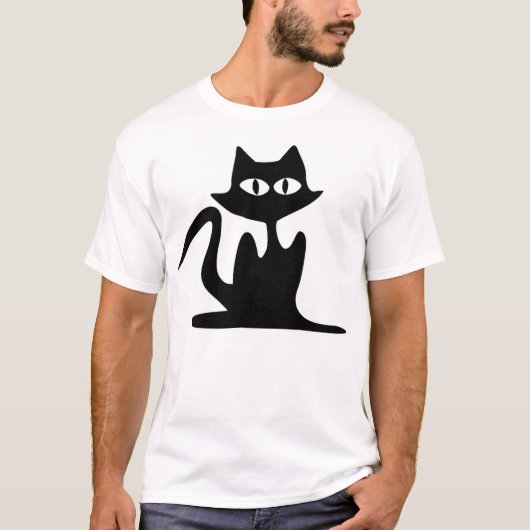 T-SHIRT CHAT NOIR (Devant)