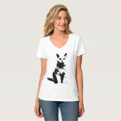 T-shirt chat noir (Devant entier)