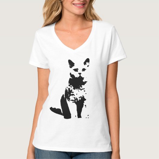 T-shirt chat noir (Devant)