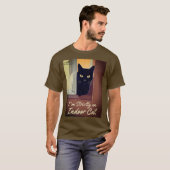 T-shirt Chat noir à la fenêtre (Devant entier)