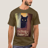 T-shirt Chat noir à la fenêtre (Devant)