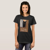 T-shirt Chat noir à la fenêtre (Devant entier)