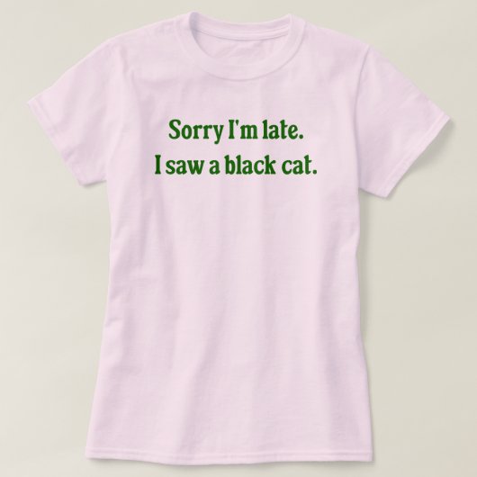 T-shirt Chat noir amusant (Design devant)