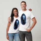 T-shirt Chat noir au clair de lune (Unisexe)