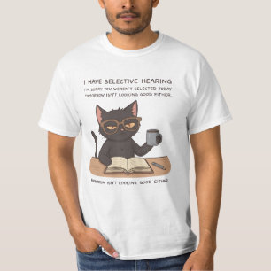 T-shirt Chat Noir Audition Sélective – Humour Sarcastique