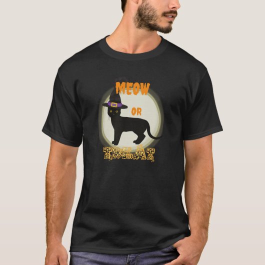 T-shirt Chat noir avec devis (Devant)