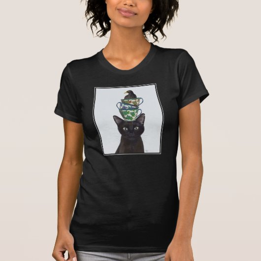 T-shirt Chat noir avec Teups et Blackbird (Devant)