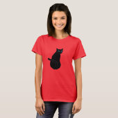 T-shirt Chat Noir avec yeux bleus (Devant entier)