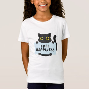 T-Shirt Chat noir & Bonheur libre