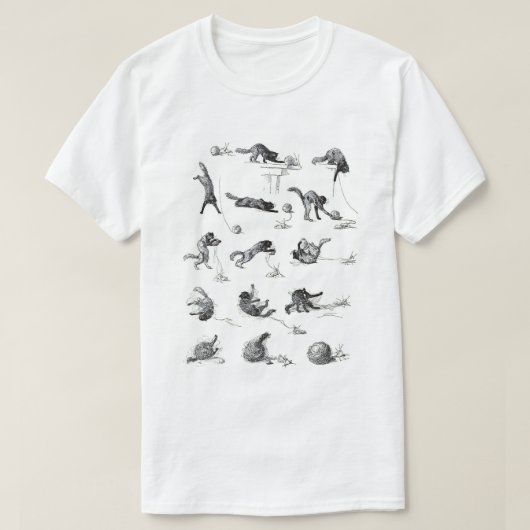 T-shirt Chat noir & Boule en laine, Alexandre Steinlen (Design devant)