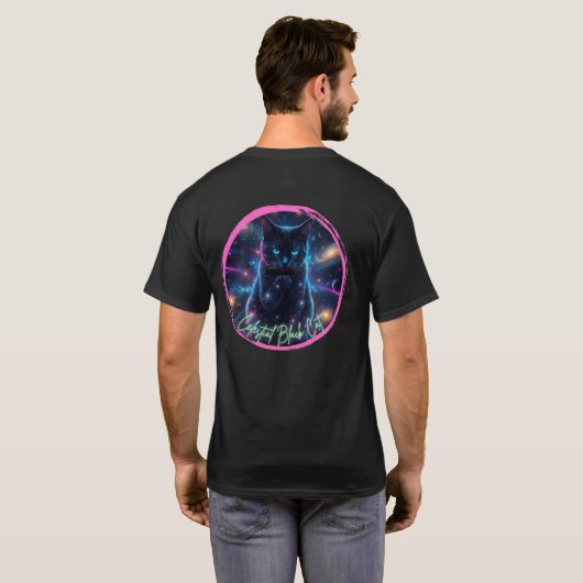 T-shirt Chat Noir Céleste (Dos entier)